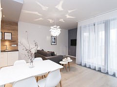 Obývací pokoj - záclony, závěsy, tapeta